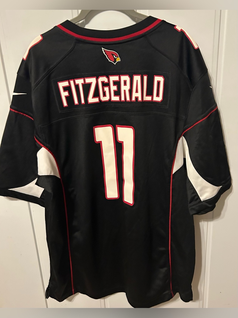 NFL Arizona Cardinals Fitzgerald #11 Black and White Jersey